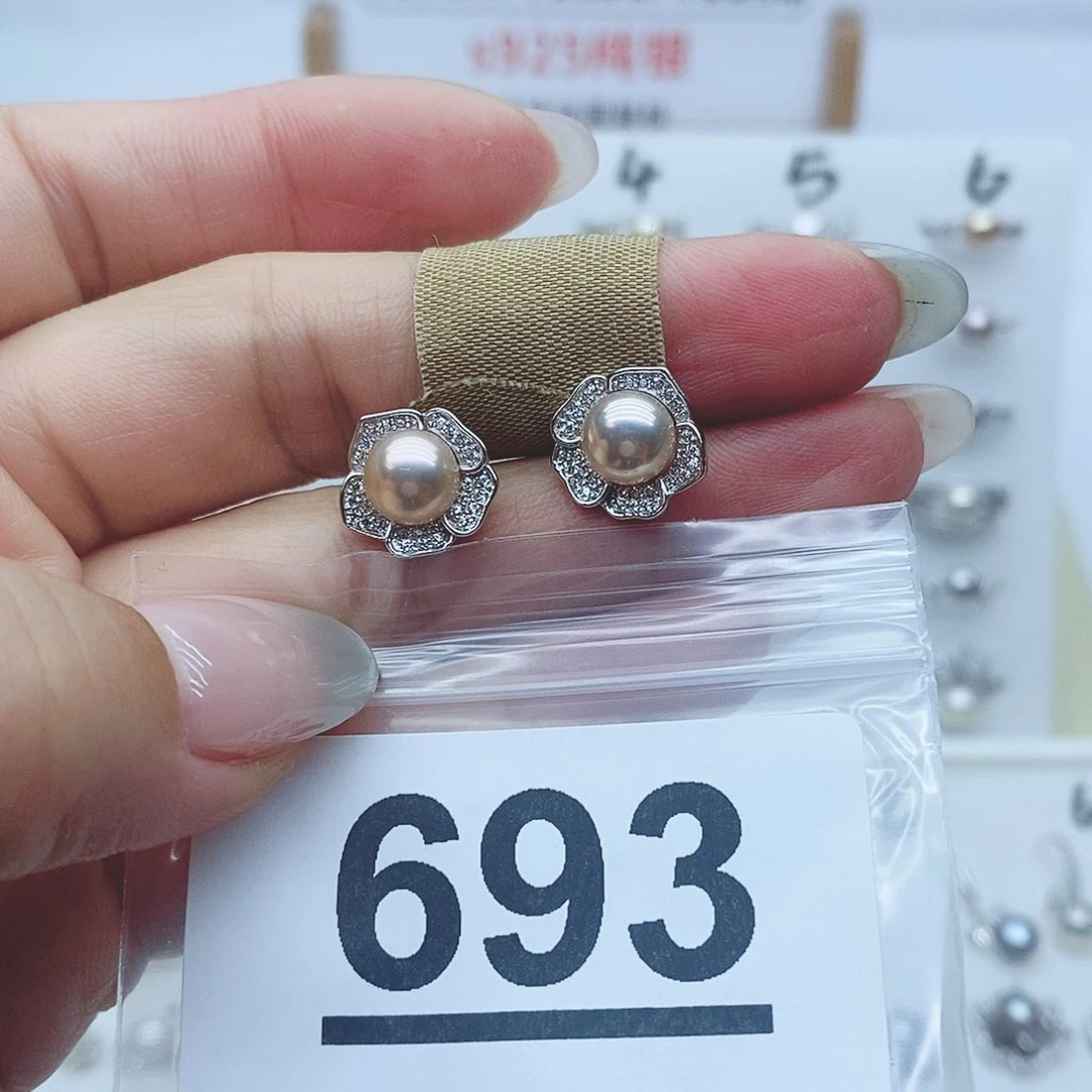 戒指银S925镶嵌淡水珍珠东**逛693