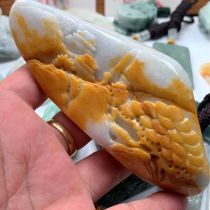 颈饰未镶嵌翡翠保真天然a货翡翠