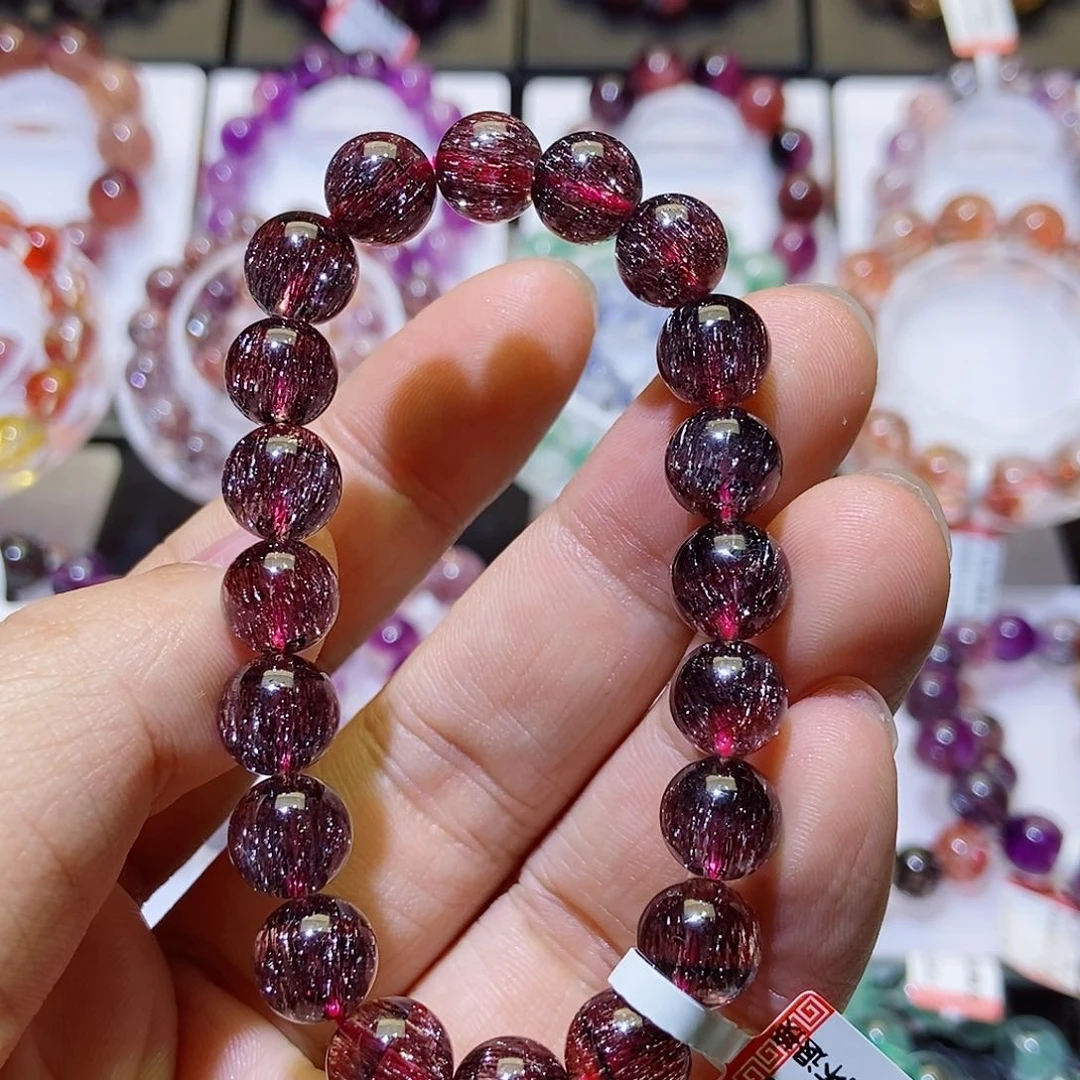 未镶嵌手链水晶黑红超9.8