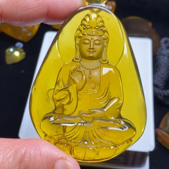 琥珀未镶嵌裸石全品绿茶正装观音40克