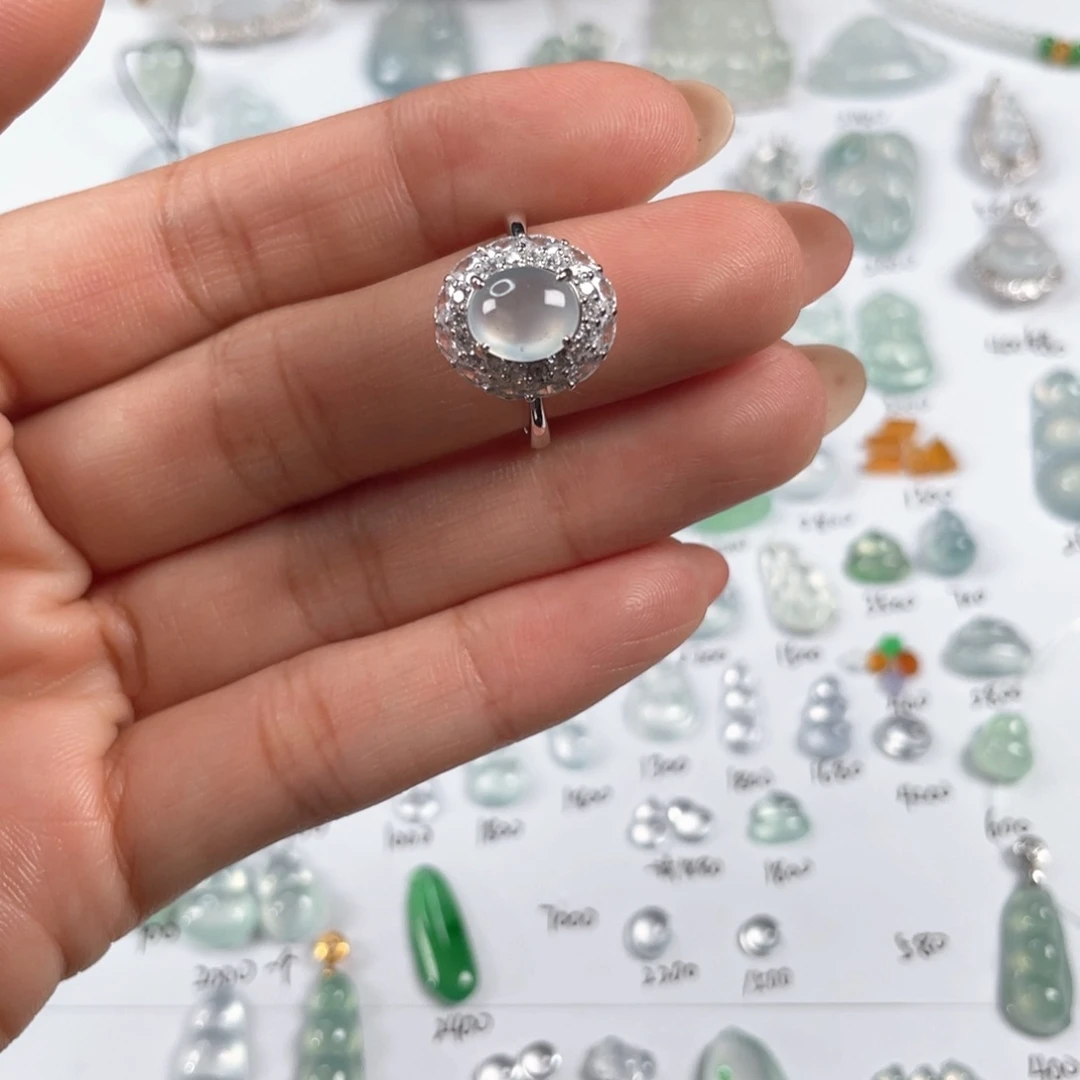 颈饰银S925镶嵌翡翠