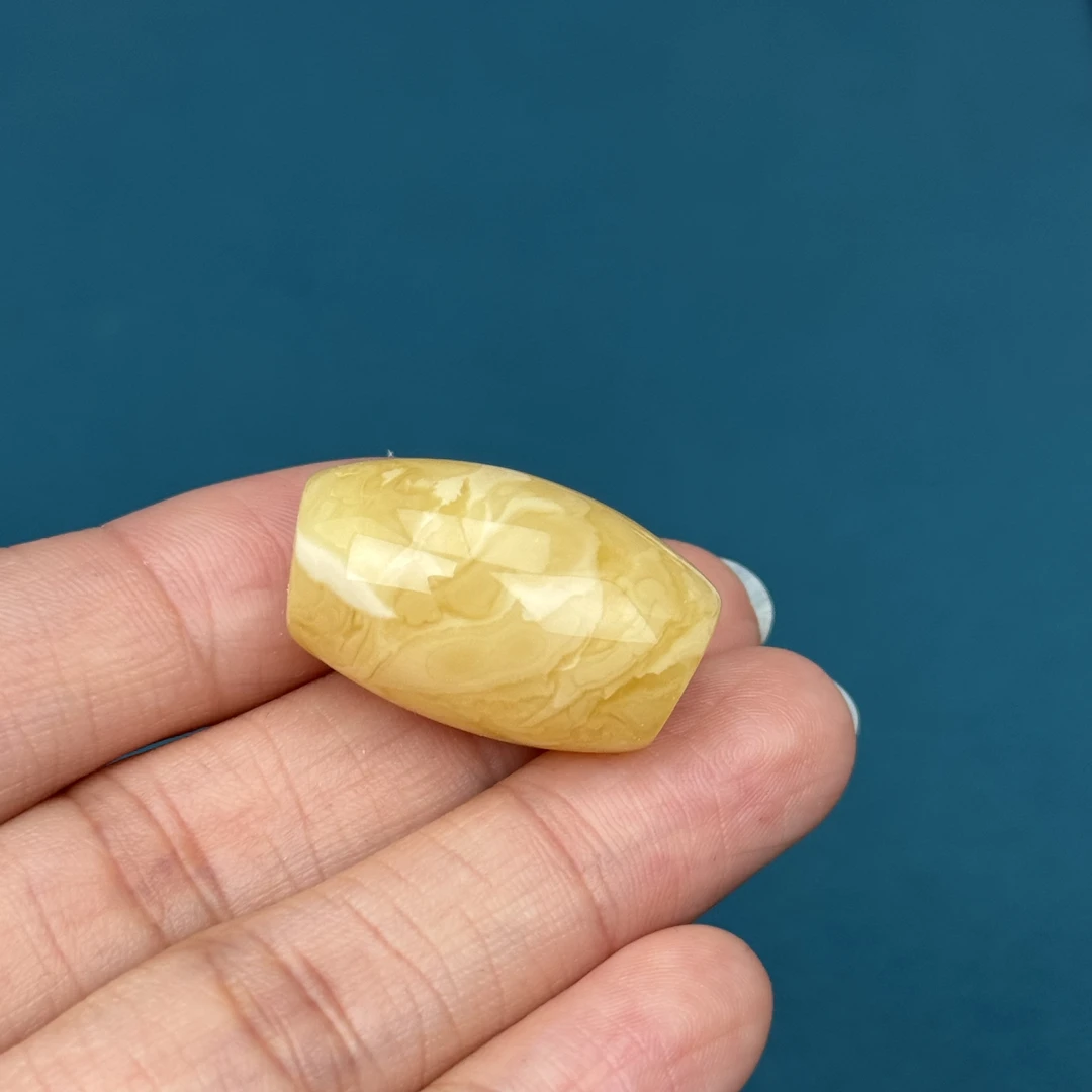 Y5017天然原矿蜜蜡 妖花桶珠15.8x26mm 3.5克抖音基地质检发货