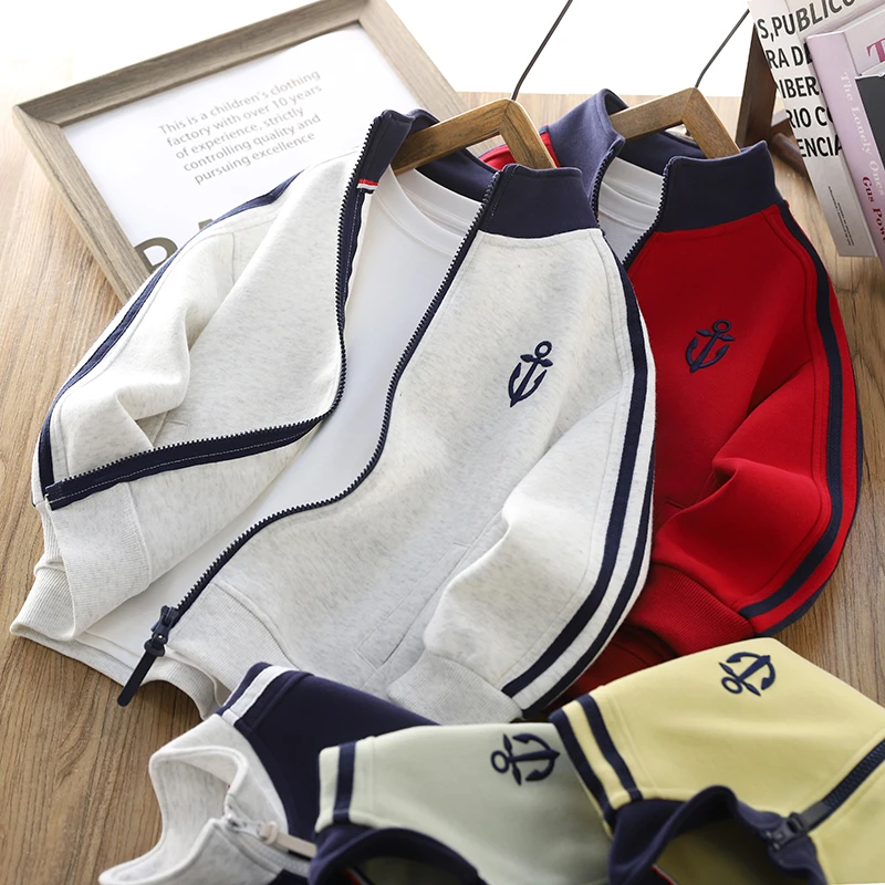 男童外套2025春秋新款儿童拉条帅气运动服中大童装休闲时尚上衣潮