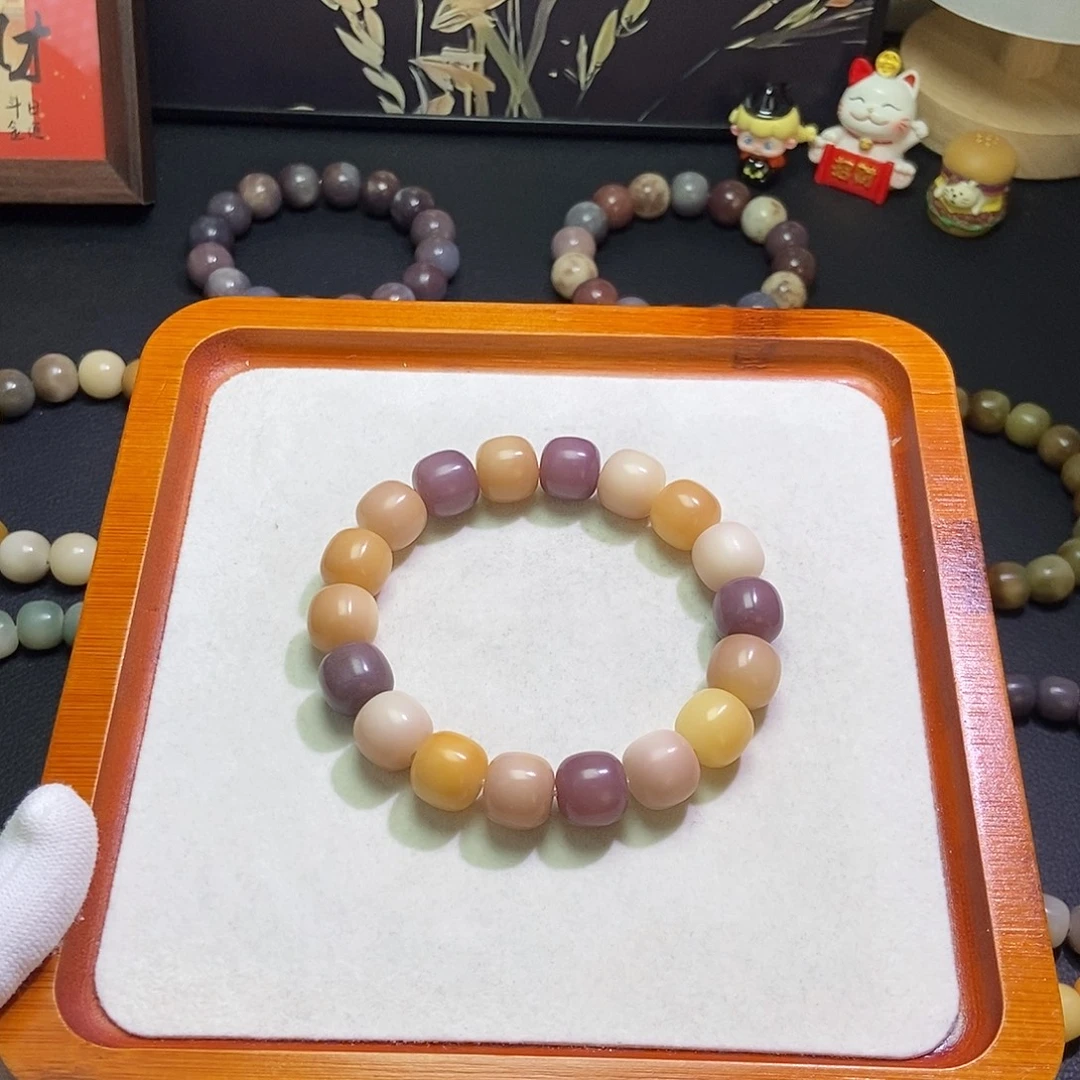 菩提根/象牙果手串卡14干磨瑕疵811