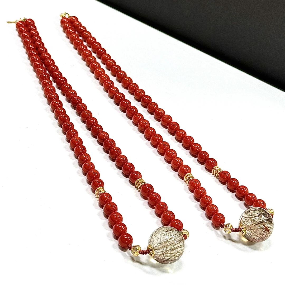 【ZY】南红DIY项链-约7mm（多样性发其一）