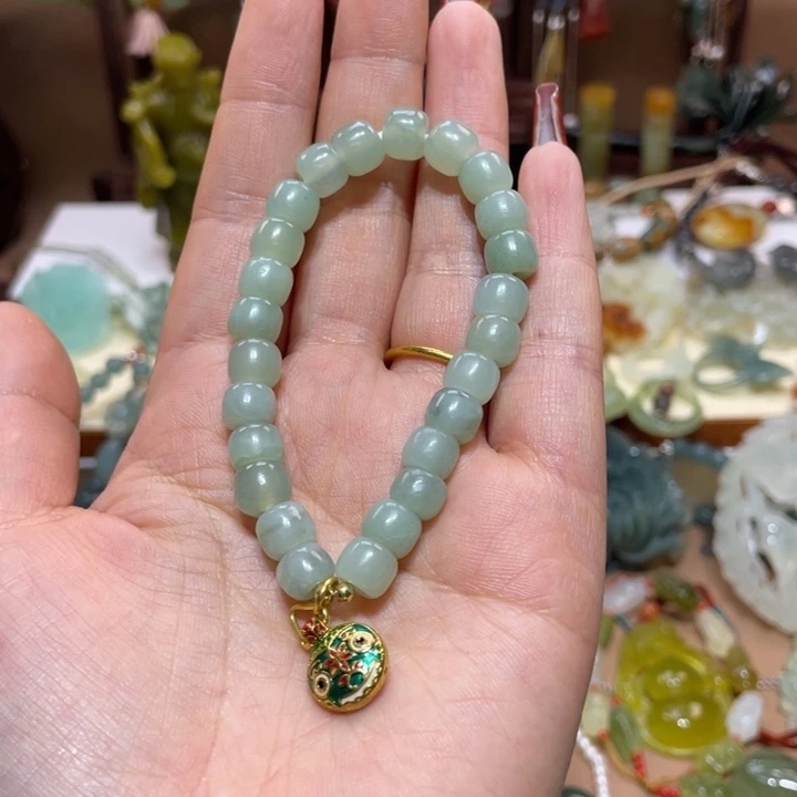 蛇纹石玉手链未镶嵌