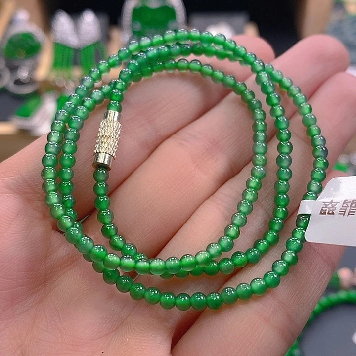 颈饰未镶嵌翡翠天然项链