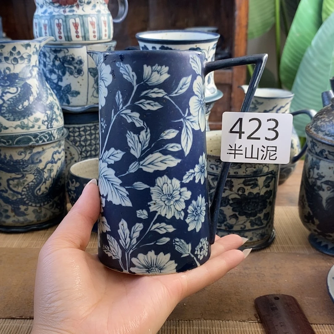 手工手绘青花高温陶瓷