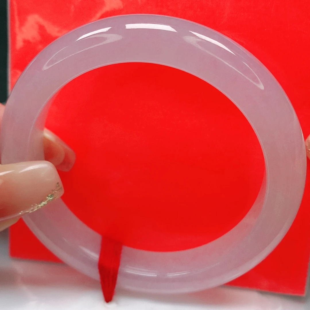 未镶嵌手镯翡翠高货微瑕捡漏小冰白月光