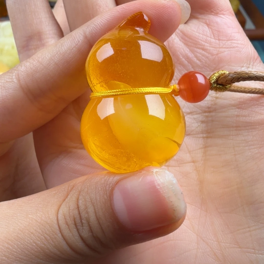 琥珀未镶嵌颈饰纯天然琥珀蜜蜡无优化