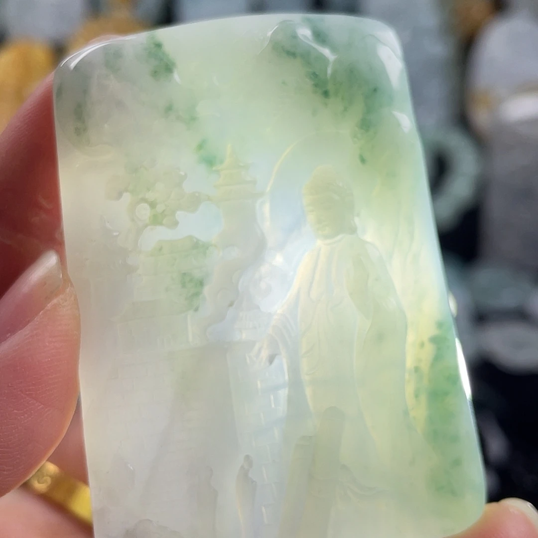 翡翠未镶嵌吊坠(不含链)