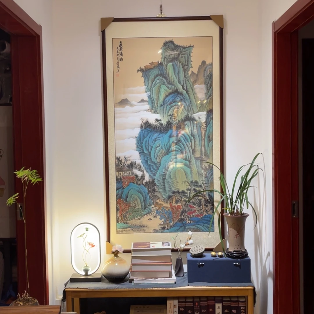 国画四尺夏景清幽画框一幅
