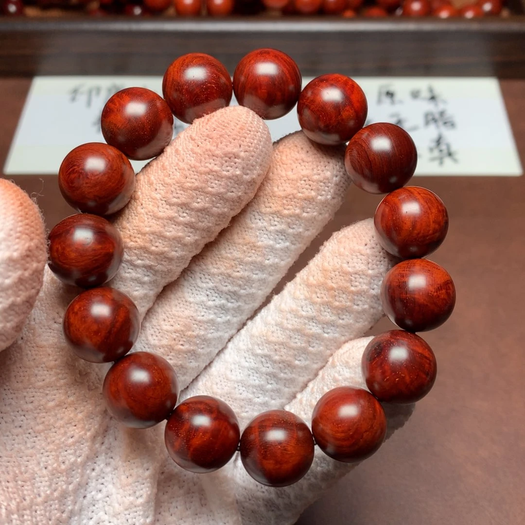海***翁手串/手链小叶紫檀1.5*15颗 满留疤 无胶无蜡 原汁原味