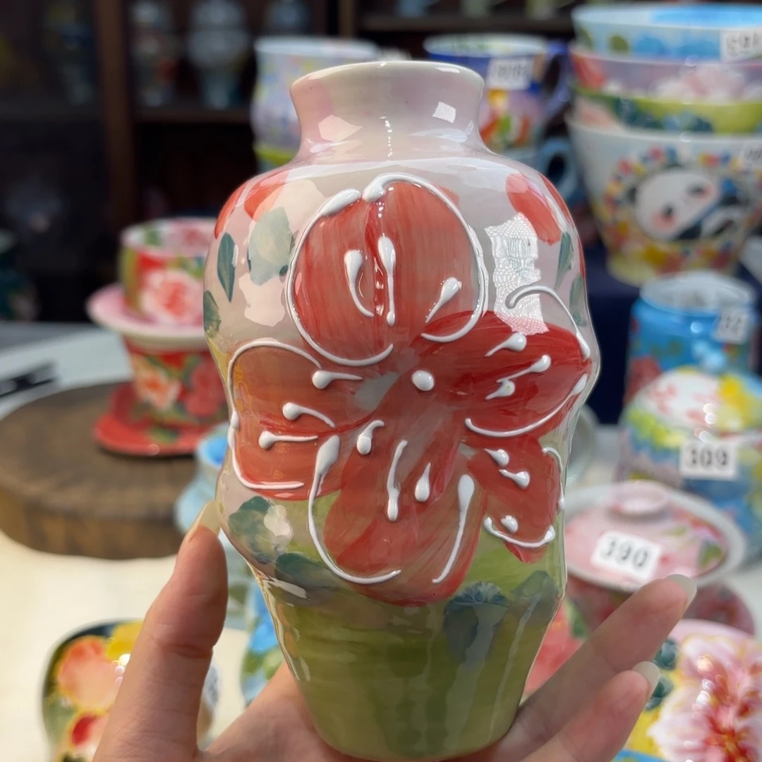 景德镇手绘高温釉下彩陶瓷茶具