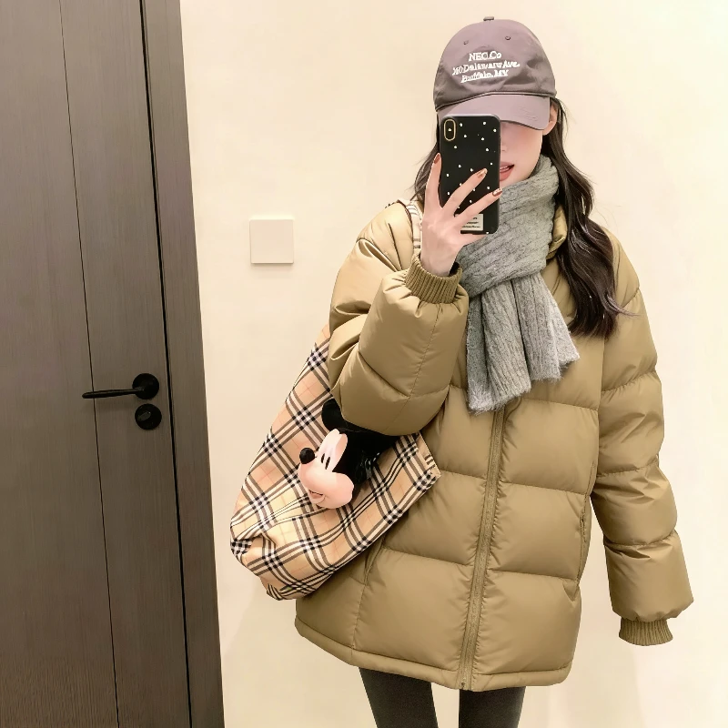 今喜【503】今年流行小个子高级感保暖加厚圆领面包棉服外套女冬