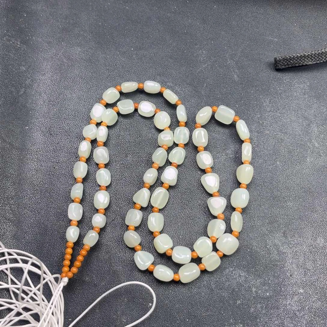 和田玉颈饰未镶嵌多样性钢板料链子货头