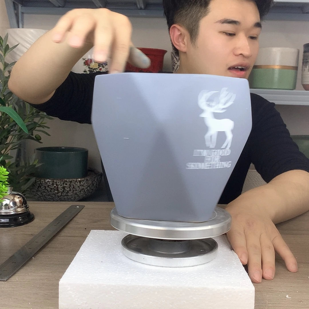 红陶微瑕/多角花盆15x17一个花盆