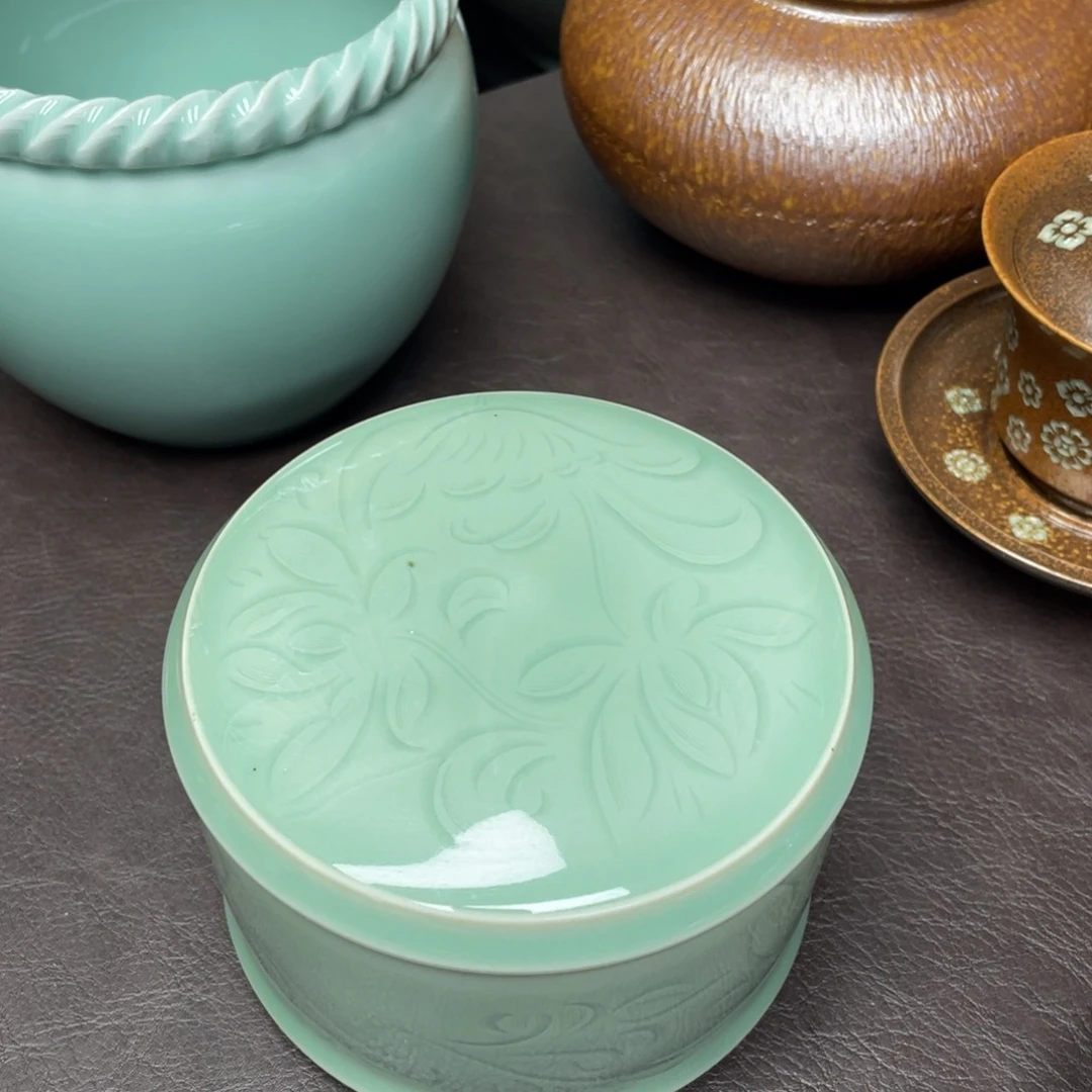 微瑕青瓷茶具杯子微瑕