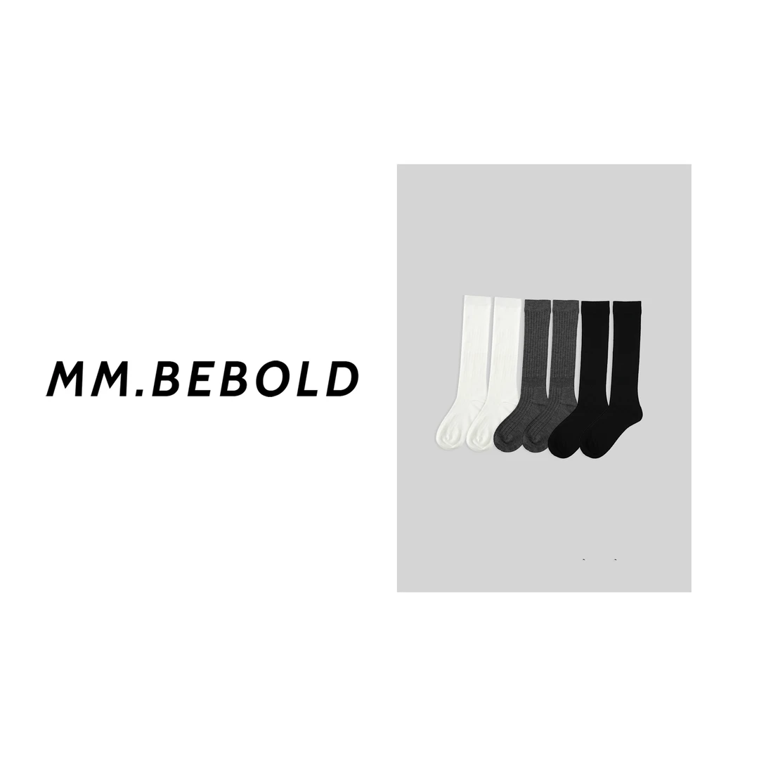 【妙姐精选】简约  纯色亲肤透气中筒袜TX114