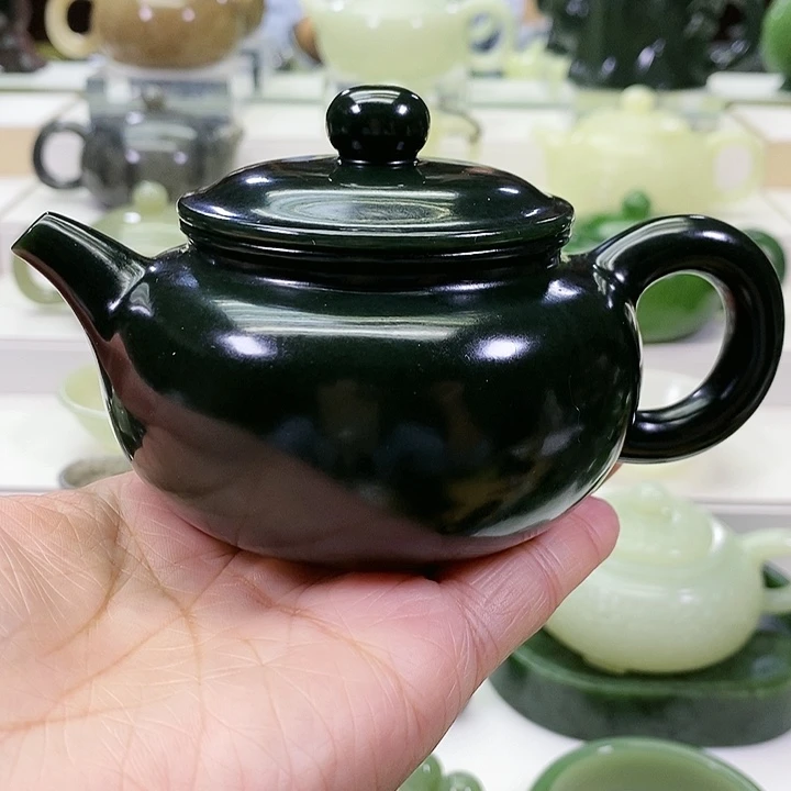 未镶嵌和田玉挂件茶壶220m l