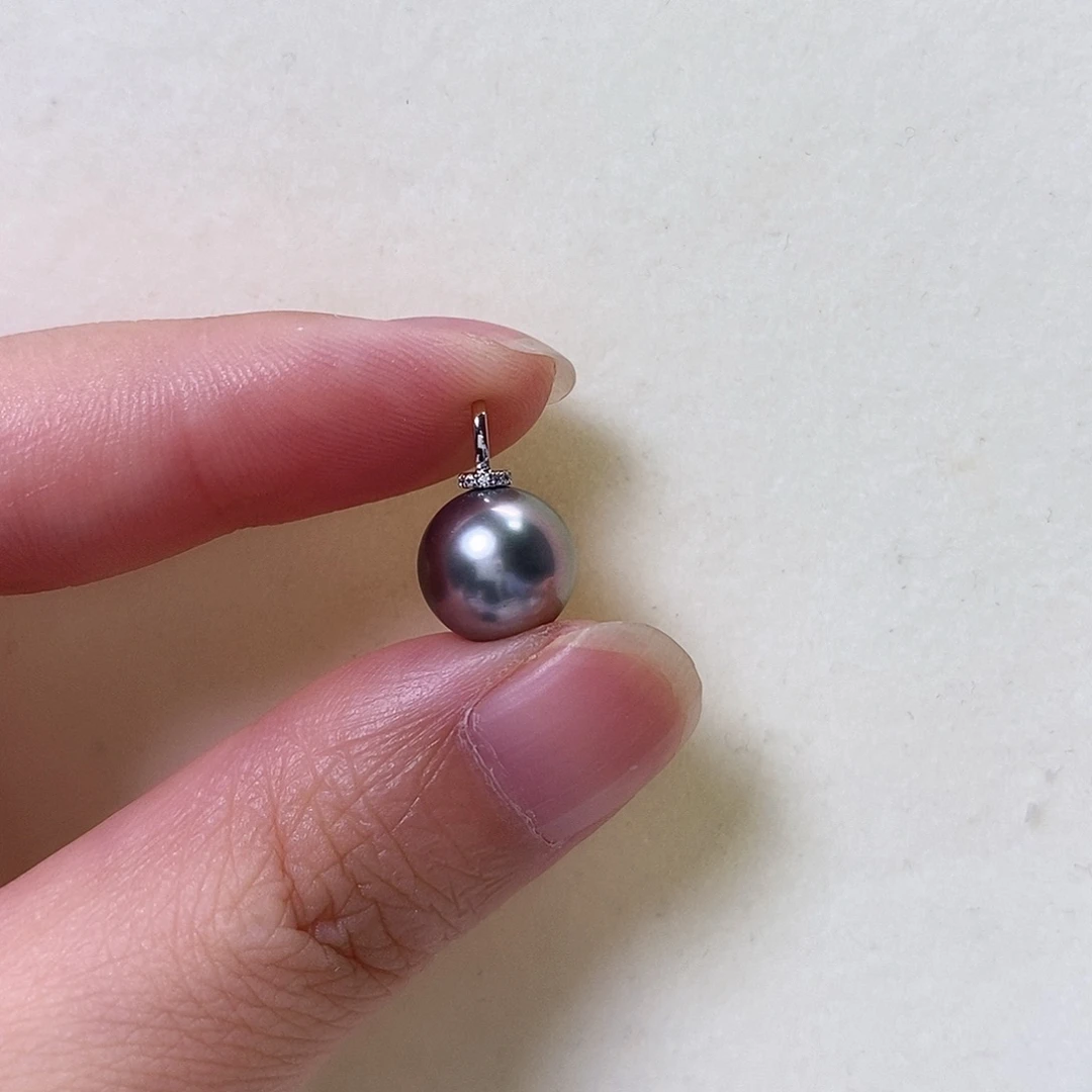 吊坠(赠链)海水珍珠18K金镶嵌10mm