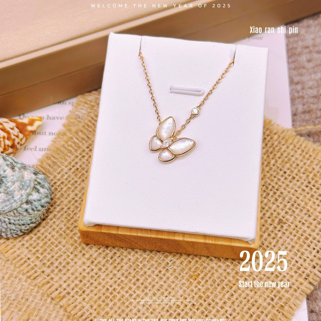 铜合金项链 时尚气质蝴蝶项链轻奢百搭小众精致ins