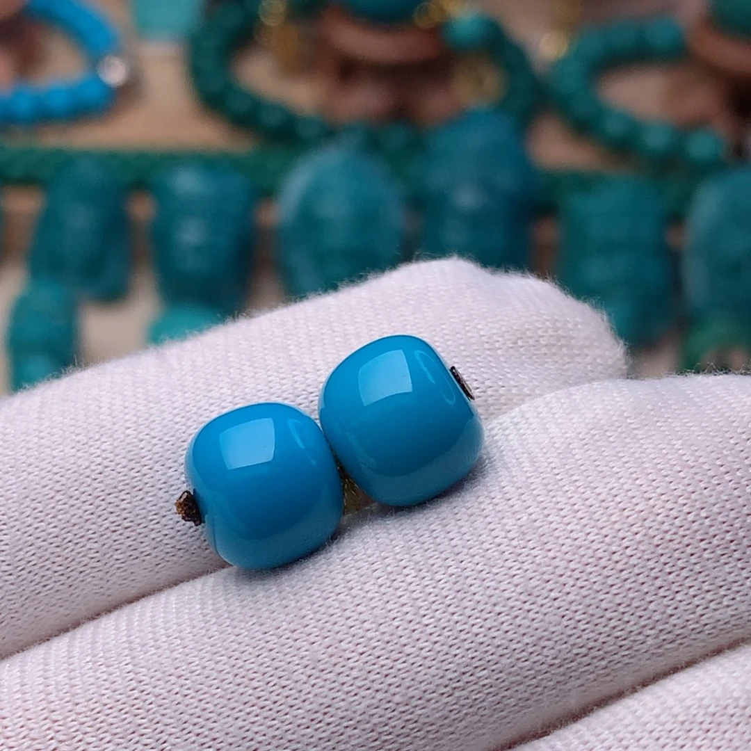 绿松石珠宝奇石未镶嵌10mm