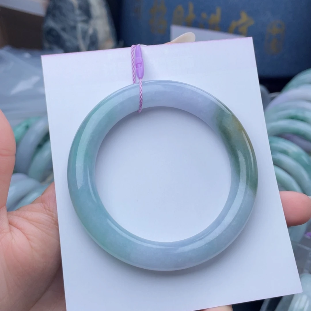 翡翠未镶嵌手镯54.3圈