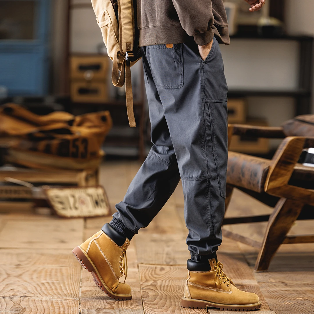 法国Cebrodz美式工装裤男秋季2025新款潮牌宽松休闲裤弹力束脚裤