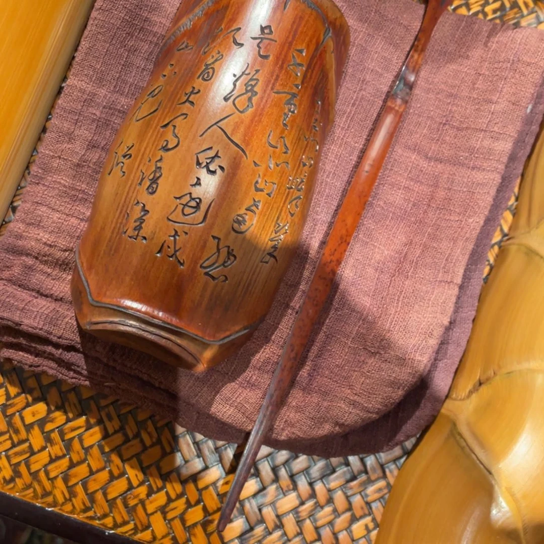 紫砂茶案味**闲龟甲竹茶则龟甲竹茶则