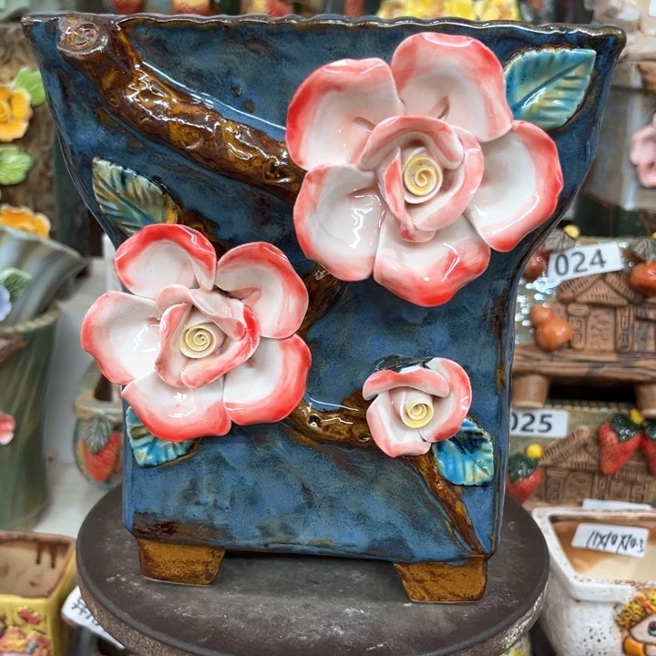 紫砂花盆粗陶材质多肉花盆