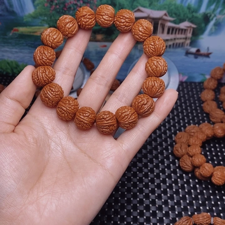 桃核手串龙纹桃核