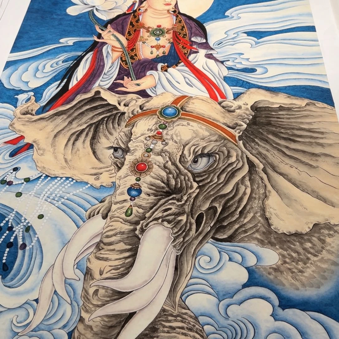 ****包书法瑕疵福利普贤菩萨