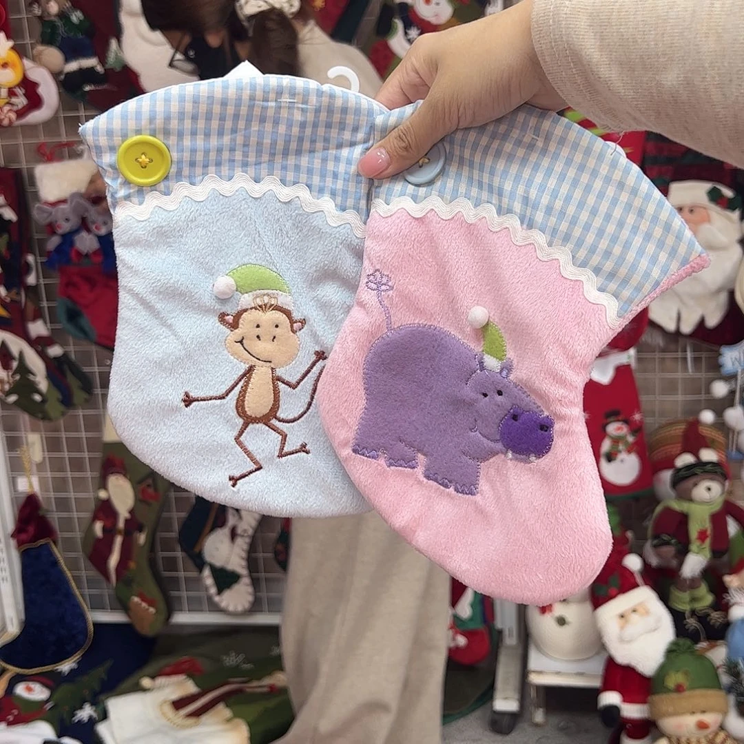 毛绒一对baby袜可爱