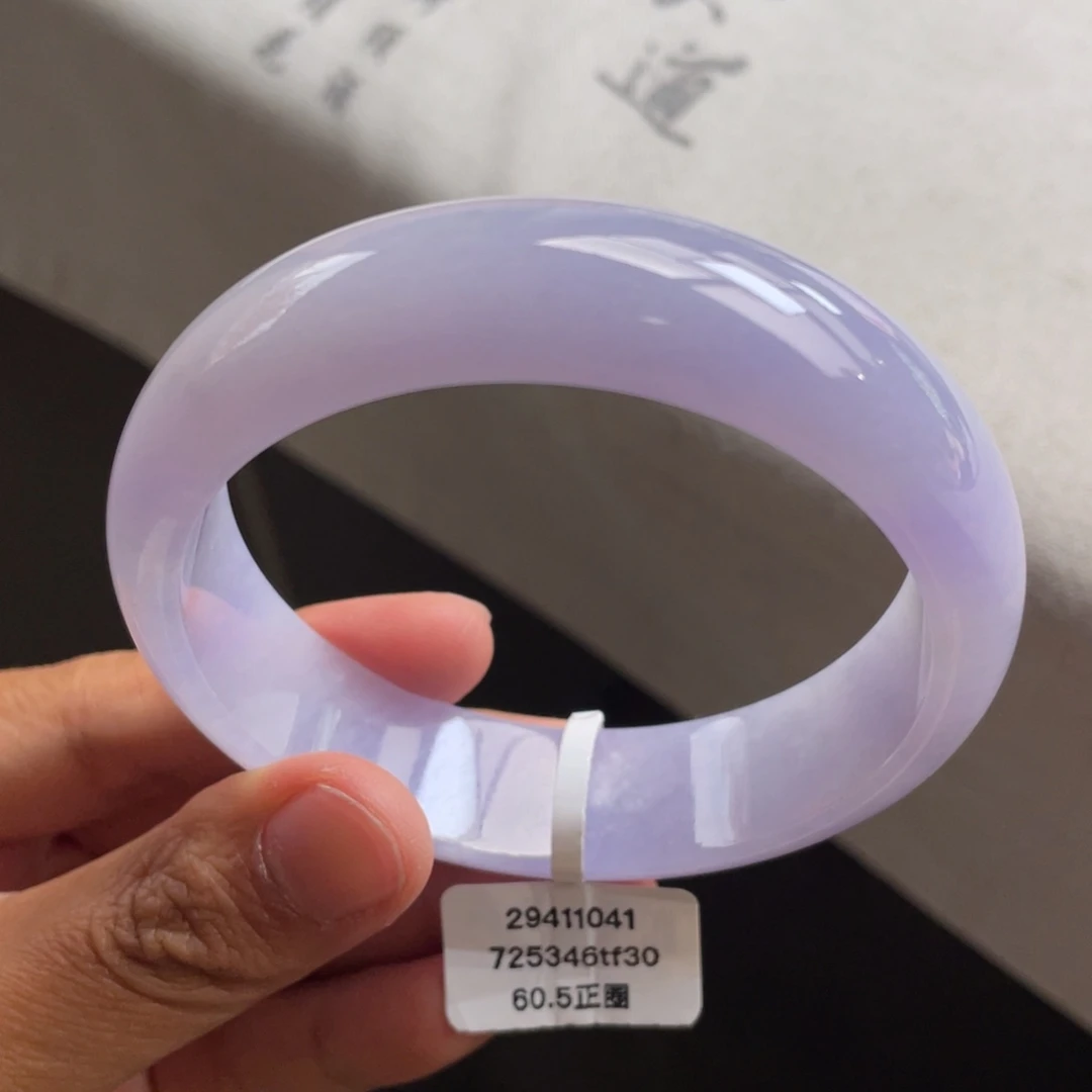 翡翠未镶嵌手镯满紫轮胎手镯【强推】