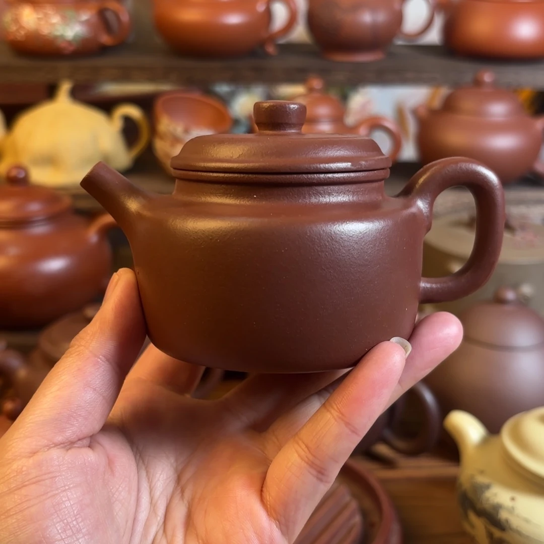 茶壶紫砂微瑕半手工紫泥德中150cc