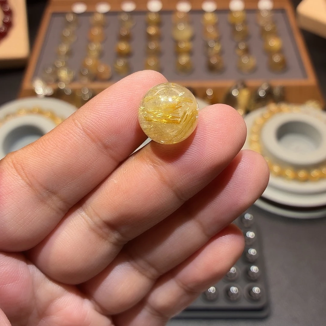 发晶珠宝半成品未镶嵌单珠95