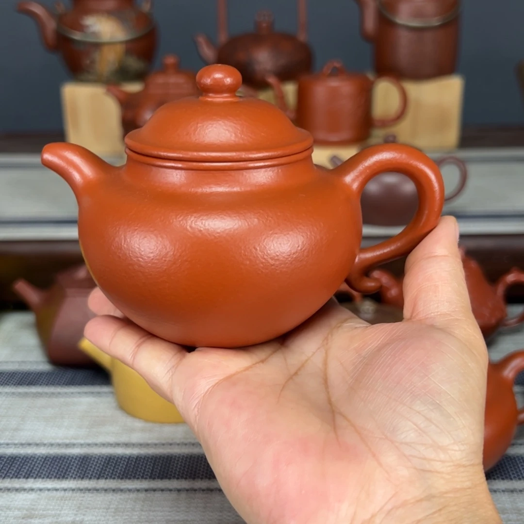 茶壶紫砂小*罗莲子朱泥全手工