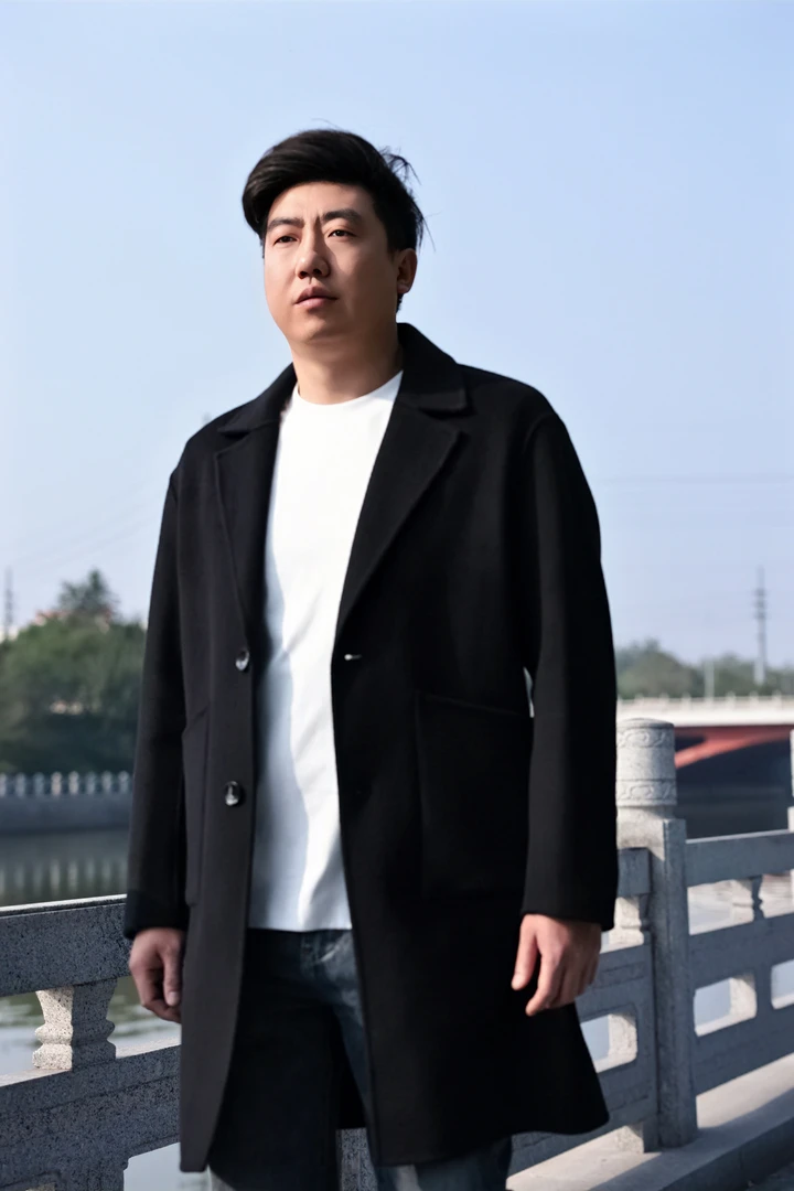 时尚秋冬百搭保暖休闲羊毛大衣男装