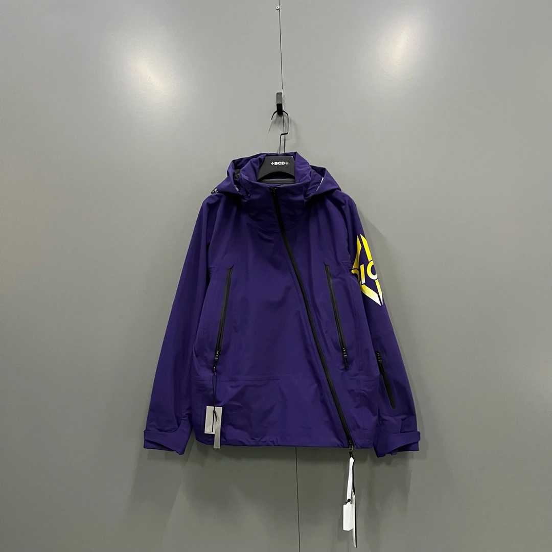 未使用 DIOR/迪奥 （ll） 016528 50 紫色斜拉链印花冲锋衣