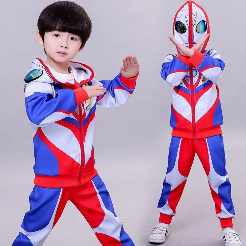 赛罗奥特曼衣服男童迪迦秋季卫女童套装12岁奥特曼男童春秋