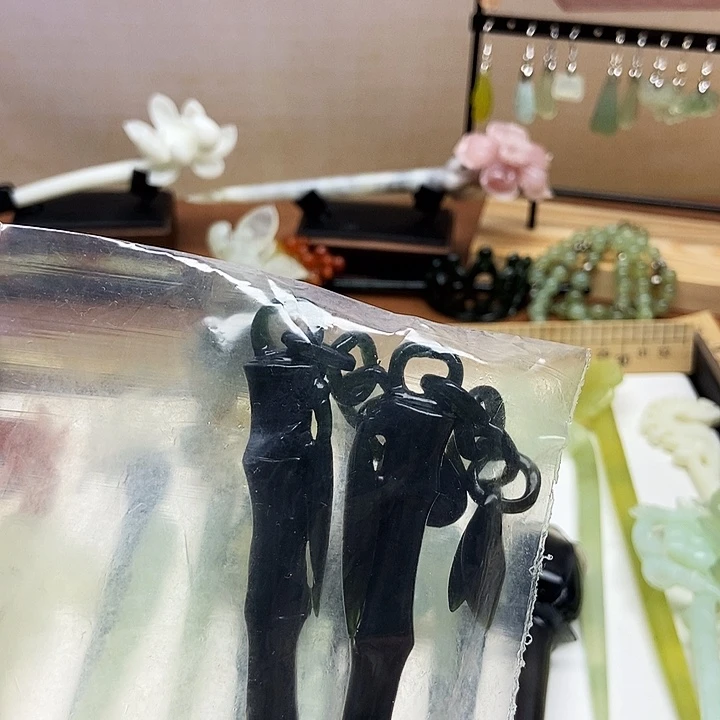 烦***O蛇纹石玉未镶嵌发饰