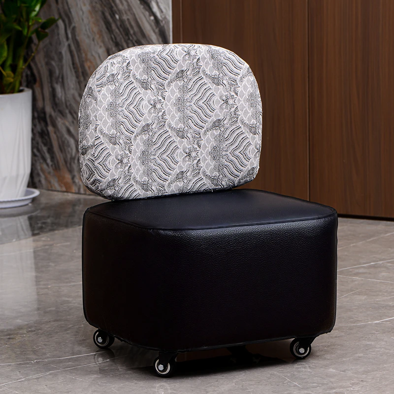 2025新款祥云溜溜沙发换鞋凳客厅入户门万向轮实木椅子可旋转移动