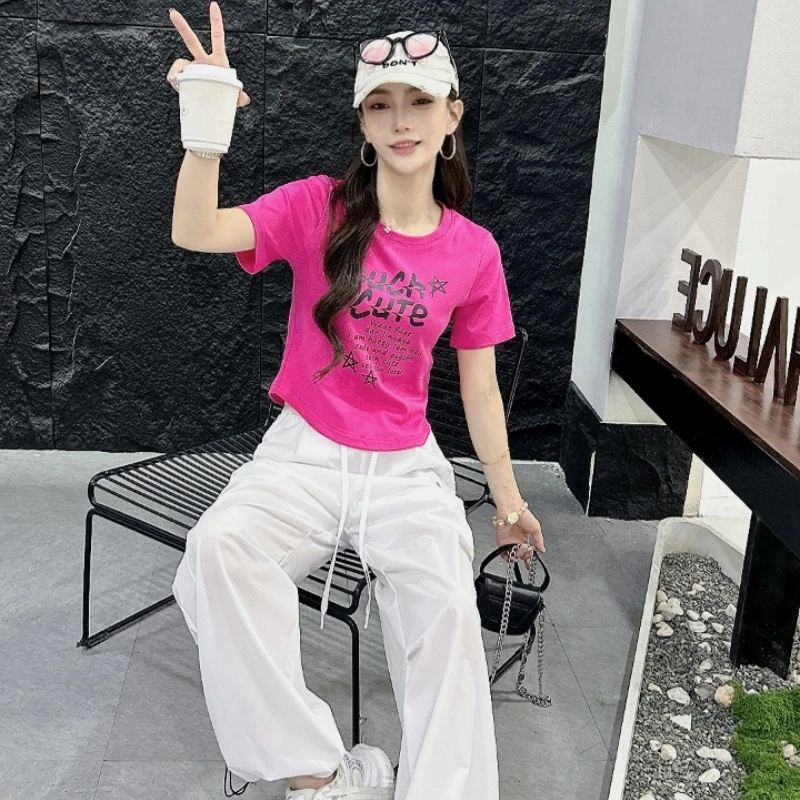 新款显瘦短袖休闲女T恤时尚百搭夏季033