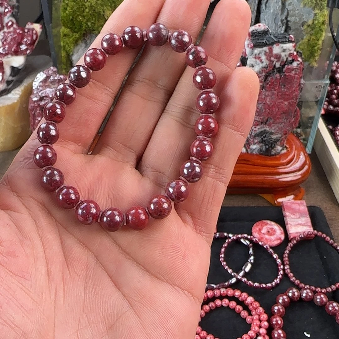 彤***彤天然辰砂原矿高货手串