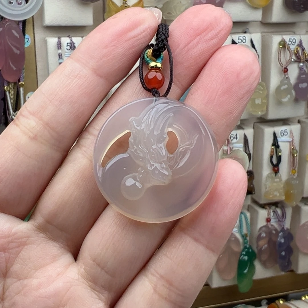 玛瑙/玉髓未镶嵌吊坠(赠链)