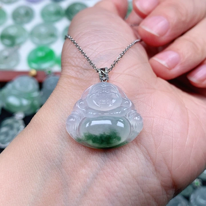 翡翠吊坠(不含链)18K金镶嵌?**?