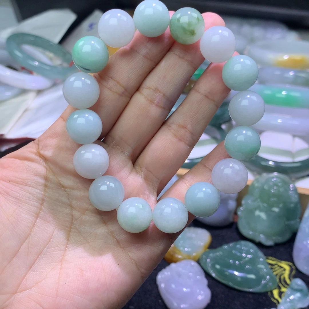 定制翡翠未镶嵌手串卡13