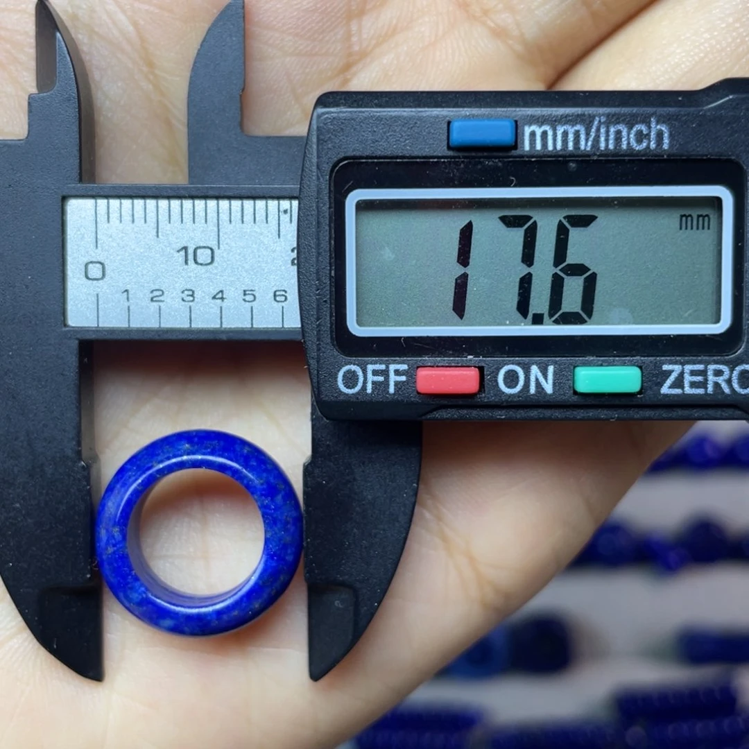 青金石未镶嵌10mm内径指环