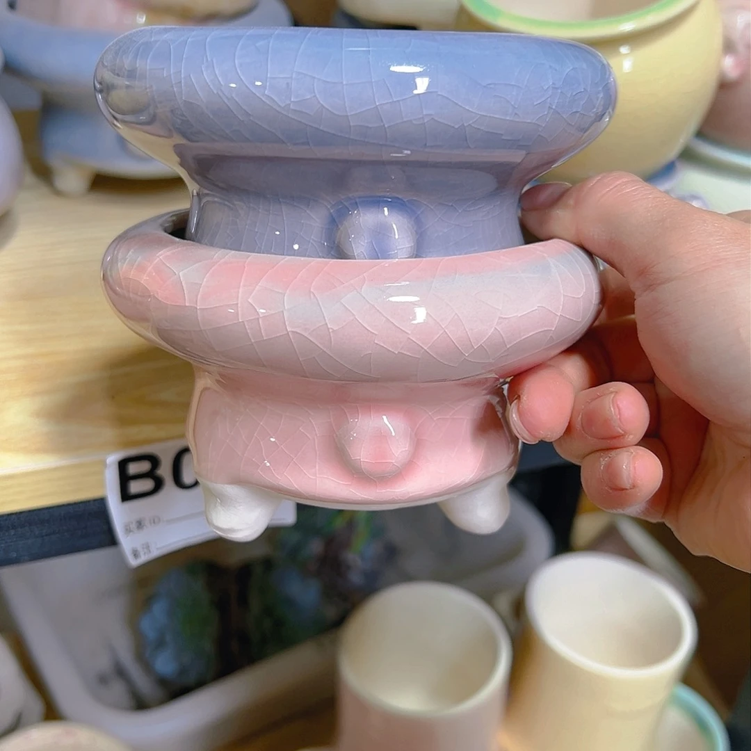 红陶陶瓷花盆当场满12包邮